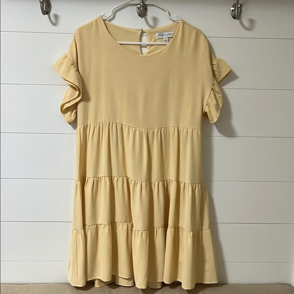 Yellow Tiered Dress